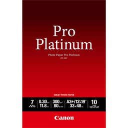 [CAN2768B018] CANON CARTA FOTOGRAFICA PRO PLATINUM PT-101 300g/m2 A3+ 10FOGLI