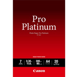 [CAN2768B016] CANON CARTA FOTOGRAFICA PT-101 PRO PLATINUM 300g/m2 A4 20FOGLI