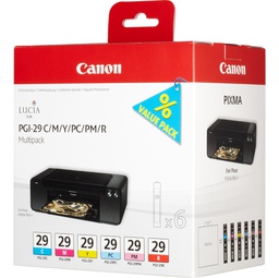 [CAN4873B005] CANON INK PGI-29 MULTIPACK C/M/Y e CIANO/MAGENTA PHOTO, ROSSO