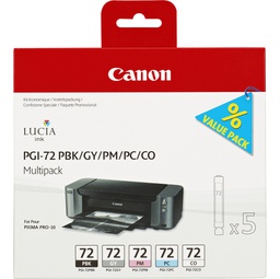 [CAN6403B007] CANON PGI-72 MULTIPACL NERO PHOTO,GRIGIO,MAGENTA E CIANO PHOTO, CHROMA OPTIMIZER