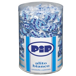[89681] Caramelle confettate Pip Alito bianco barattolo 800 pz