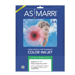 [62411] Carta a trasferimento termico inkjet A4 10Fg per tessuti scuri 9275 ASMarri