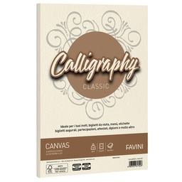 [61554] Carta CALLIGRAPHY CANVAS 100gr A4 50fg avorio 02 FAVINI