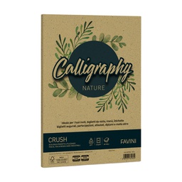 [79780] Carta Calligraphy Nature CRUSH A4 50fg 250gr oliva FAVINI