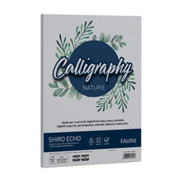 [94651] Carta Calligraphy Nature SHIRO ECO A4 50fg 120gr cenere FAVINI