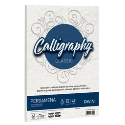 [38966] Carta CALLIGRAPHY PERGAMENA 190gr A4 50fg bianco 01 FAVINI