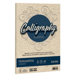 [38967] Carta CALLIGRAPHY PERGAMENA 190gr A4 50fg sabbia 02 FAVINI
