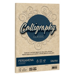 [38232] Carta CALLIGRAPHY PERGAMENA 90gr A4 50fg nocciola 04 FAVINI