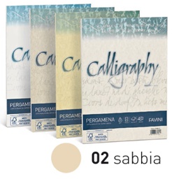 [38230] Carta CALLIGRAPHY PERGAMENA 90gr A4 50fg sabbia 02 FAVINI