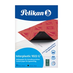 [30473] CARTA CARBONE NERO INTERPLASTIC 1022G 10FG 21X31CM PELIKAN