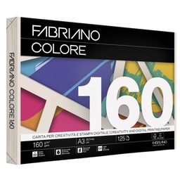 [68444] Carta Fabriano Colore A3 160gr 125fg col.tenui avorio