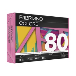 [57169] Carta Fabriano Colore A4 80GR 500FG col. forti fucsia