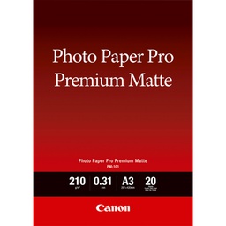 [CAN8657B006] CARTA FOTOGRAFICA CANON PREMIUM MATTE PM-101 A3 20 fogli