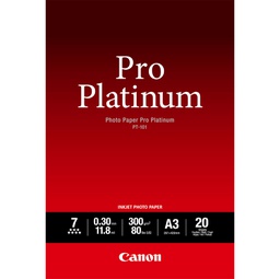 [CAN2768B017] CARTA FOTOGRAFICA CANON PRO PLATINUM PT-101 A3 20 fogli 300g/m2