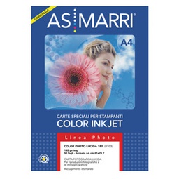 [28620] Carta fotografica inkjet A4 180gr 50Fg COLOR PHOTO LUCIDA 8103 ASMarri