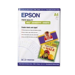 [EPSS041106] CARTA FOTOGRAFICA INKJET ADESIVA 10fg 167gr 210x297mm A4 EPSON