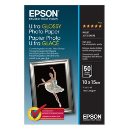 [EPSS041943] CARTA FOTOGRAFICA LUCIDA ULTRA FORMATO 50fg 10X15CM (4X6'' 300gr EPSON