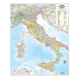 [57414] CARTA GEOGRAFICA MURALE ITALIA 67X85CM BELLETTI