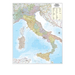 [57413] CARTA GEOGRAFICA MURALE ITALIA 97X122CM BELLETTI