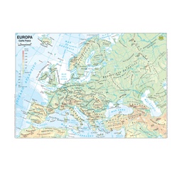 [56944] CARTA GEOGRAFICA SCOLASTICA PLASTIFICATA EUROPA 297X420MM BELLETTI