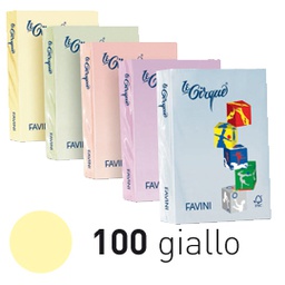 [61521] Carta LECIRQUE A3 80gr 500fg giallo pastello 100 FAVINI
