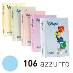 [32860] Carta LECIRQUE A4 80gr 500fg azzurro pastello 106 FAVINI