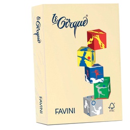 [32854] Carta LECIRQUE A4 80gr 500fg giallo pastello 100 FAVINI