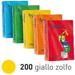 [32874] Carta LECIRQUE A4 80gr 500fg giallo zolfo 200 FAVINI