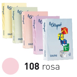 [32862] Carta LECIRQUE A4 80gr 500fg rosa pastello 108 FAVINI