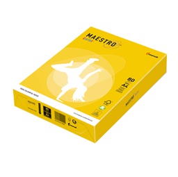 [71504] CARTA MAESTRO COLOR A4 210x297mm 80gr 500fg GIALLO FORTE IG50 MONDI