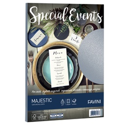 [53509] Carta metallizzata SPECIAL EVENTS A4 20fg 120gr argento FAVINI