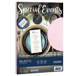[53507] Carta metallizzata SPECIAL EVENTS A4 20fg 120gr rosa FAVINI