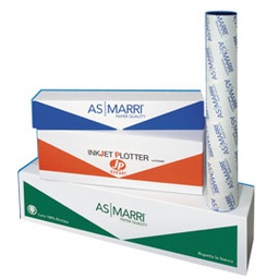 [28513] Carta plotter laser bianco opaco 620mmx150mt 80gr XB.80 8158 ASMarri