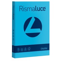 [32774] Carta RISMALUCE 200gr A4 125fg azzurro 55 FAVINI